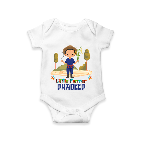 Future Farmer Romper / Onesie | Profession-Themed Name Romper / Onesie - WHITE - New Born (Chest 14")