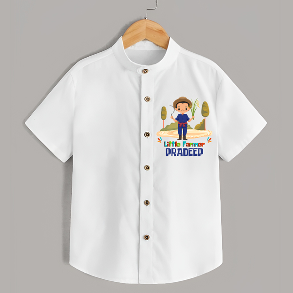 Future Farmer Shirt | Profession-Themed Name Shirt - WHITE - 0 - 6 Months Old (Chest 23")