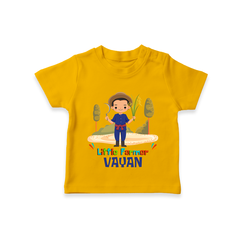 Little Farmer Boy T-Shirt - CHROME YELLOW - 0 - 5 Months Old (Chest 17")