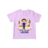 Little Farmer Boy T-Shirt - LILAC - 0 - 5 Months Old (Chest 17")