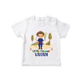 Little Farmer Boy T-Shirt - WHITE - 0 - 5 Months Old (Chest 17")