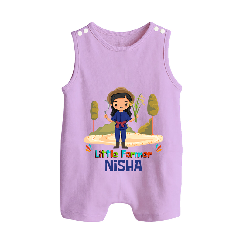 Future Farmer Romper Suit | Soft Cotton Personalized Romper Suit - LILAC - 0 - 5 Months Old (Chest 18")