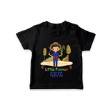 Little Farmer Girl T-Shirt - BLACK - 0 - 5 Months Old (Chest 17")