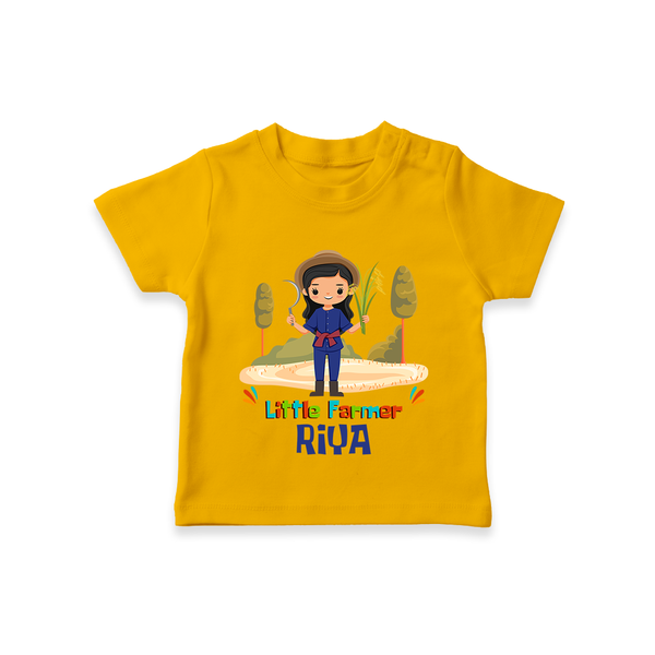 Little Farmer Girl T-Shirt - CHROME YELLOW - 0 - 5 Months Old (Chest 17")