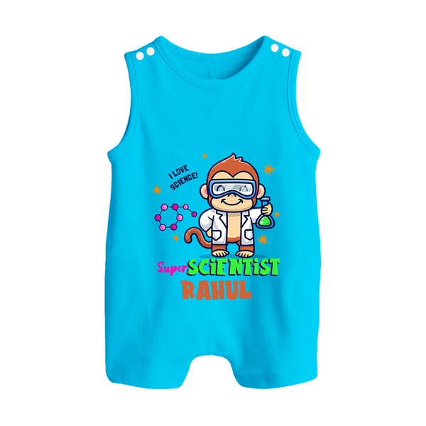 Future Scientist Romper Suit | Cute Baby Romper Suit with Name - SKY BLUE - 0 - 5 Months Old (Chest 18")