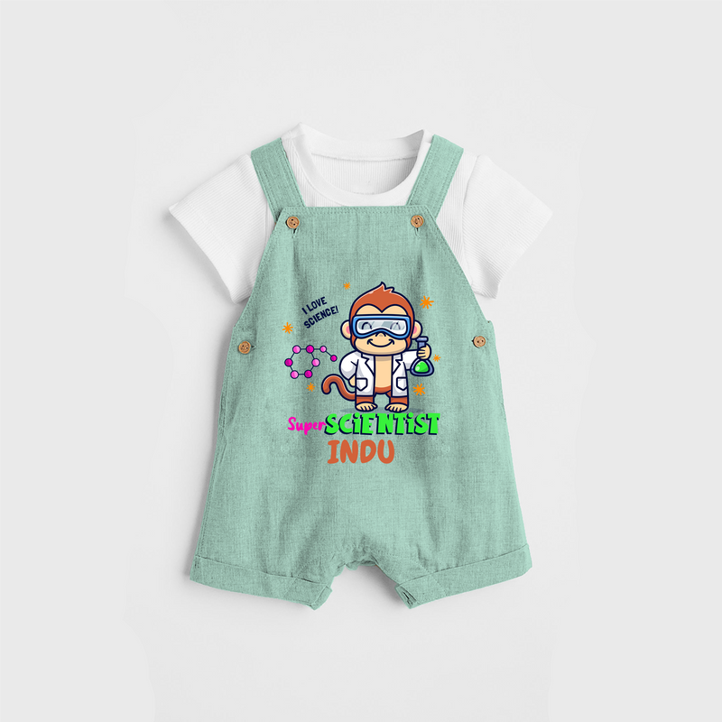 Super Scientist Explorer Dungaree - LIGHT GREEN - 0 - 3 Months Old (Chest 17")