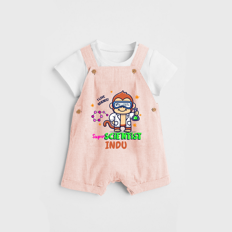 Super Scientist Explorer Dungaree - PEACH - 0 - 3 Months Old (Chest 17")