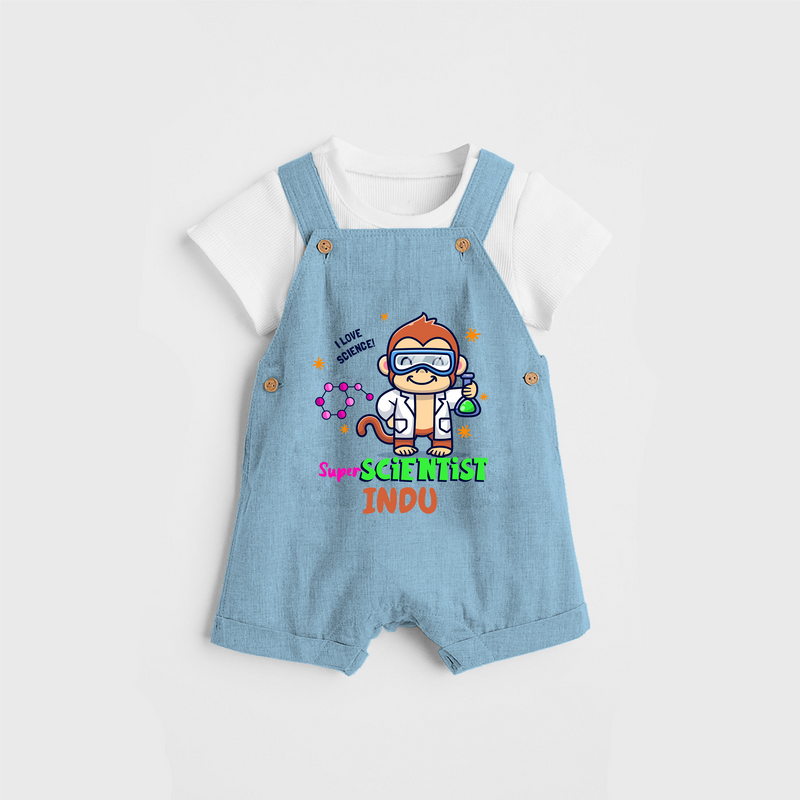 Super Scientist Explorer Dungaree - SKY BLUE - 0 - 3 Months Old (Chest 17")