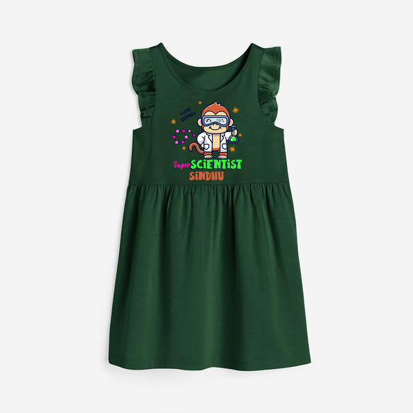 Super Scientist Explorer Frock - BOTTLE GREEN - 0 - 6 Months Old (Chest 18")