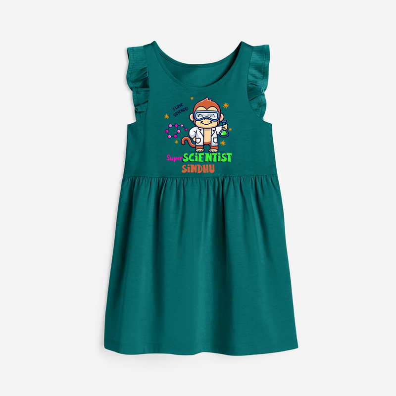 Super Scientist Explorer Frock - MYRTLE GREEN - 0 - 6 Months Old (Chest 18")