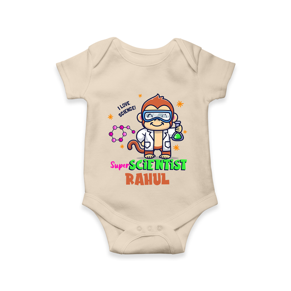 Future Scientist Romper / Onesie | Cute Baby Romper / Onesie with Name - IVORY - New Born (Chest 14")