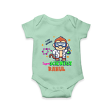 Future Scientist Romper / Onesie | Cute Baby Romper / Onesie with Name - MINT GREEN - New Born (Chest 14")