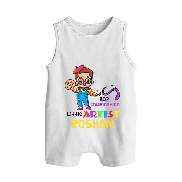 Future Artist Romper Suit | Personalized Name Romper Suit for Babies - WHITE - 0 - 5 Months Old (Chest 18")