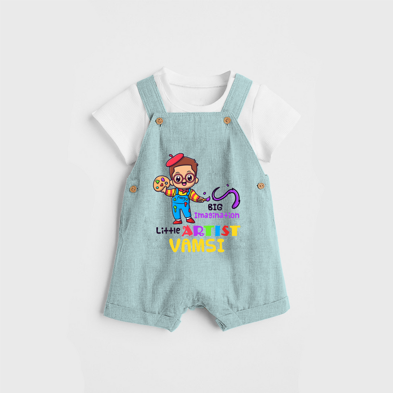 Creative Artist Boy Dungaree - ARCTIC BLUE - 0 - 3 Months Old (Chest 17")