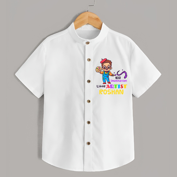 Future Artist Shirt | Personalized Name Shirt for Babies - WHITE - 0 - 6 Months Old (Chest 23")