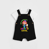 Creative Artist Girl Dungaree - BLACK - 0 - 3 Months Old (Chest 17")