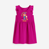 Creative Artist Girl Frock - HOT PINK - 0 - 6 Months Old (Chest 18")