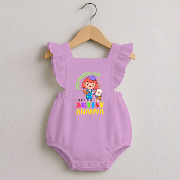 Future Artist Romper Frock | Custom Printed Name Romper Frock - BABY PINK - 0 - 3 Months Old (Chest 19")