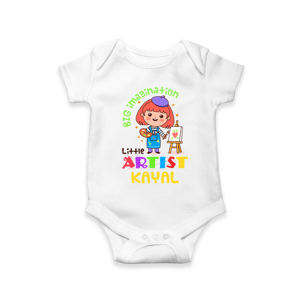 Creative Artist Girl Onesie - WHITE - 0 - 3 Months Old (Chest 16")