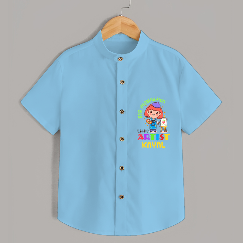Creative Artist Girl Shirt - SKY BLUE - 0 - 6 Months Old (Chest 21")
