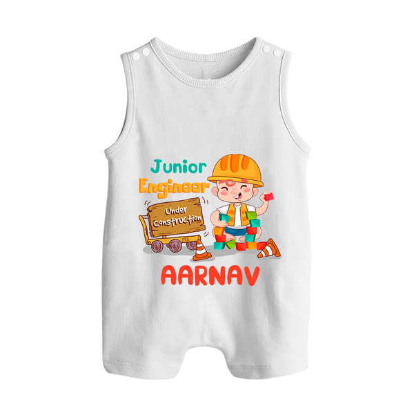 Future Engineer Romper Suit | Soft Cotton Custom Name Romper Suit - WHITE - 0 - 5 Months Old (Chest 18")