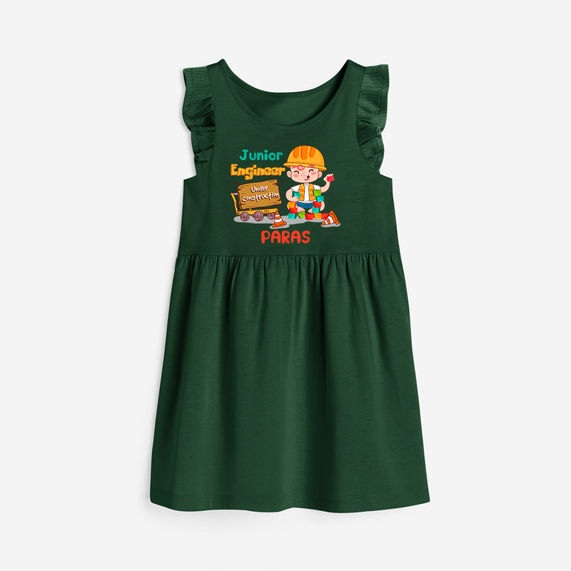 Junior Engineer Frock - BOTTLE GREEN - 0 - 6 Months Old (Chest 18")