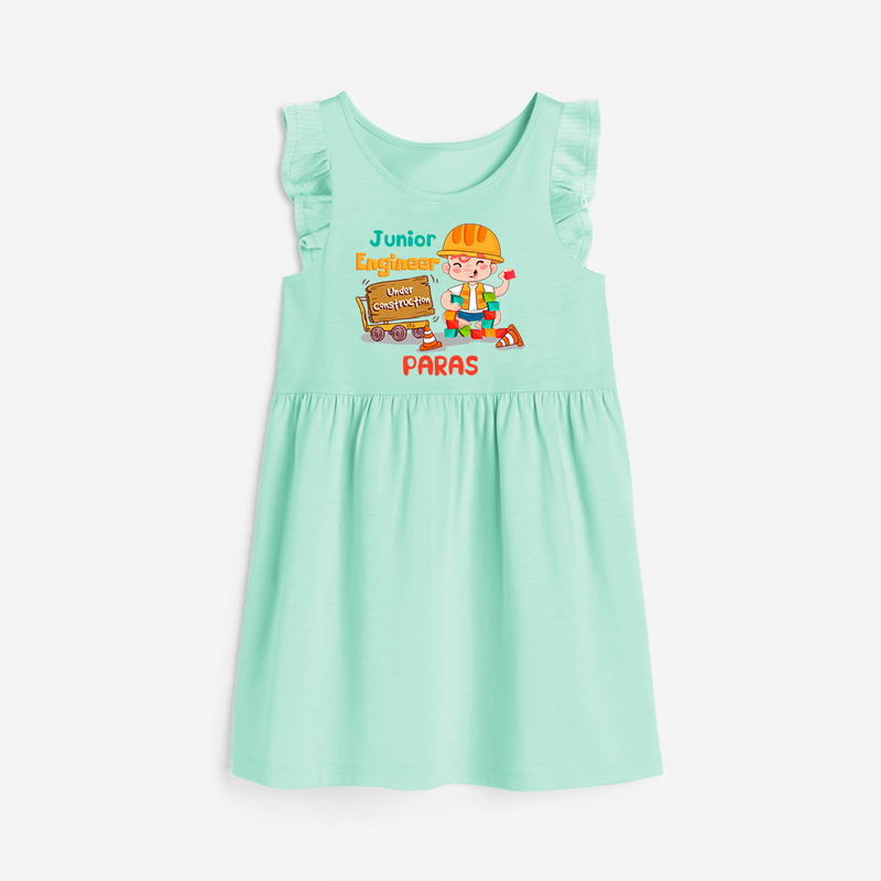 Junior Engineer Frock - TEAL GREEN - 0 - 6 Months Old (Chest 18")