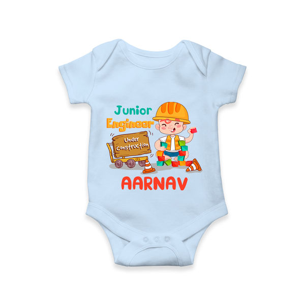 Future Engineer Romper / Onesie | Soft Cotton Custom Name Romper / Onesie - BABY BLUE - New Born (Chest 14")
