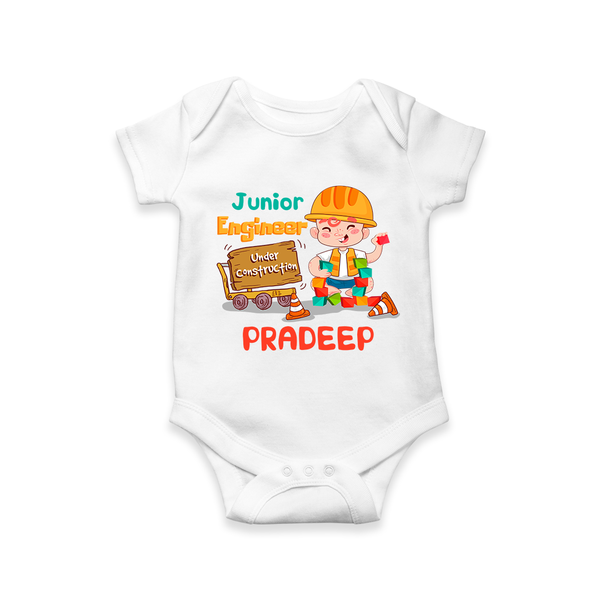 Junior Engineer Onesie - WHITE - 0 - 3 Months Old (Chest 16")