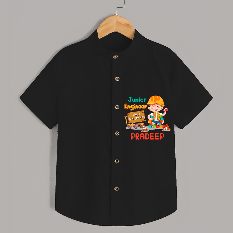 Junior Engineer Shirt - BLACK - 0 - 6 Months Old (Chest 21")