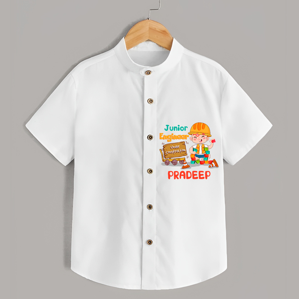 Junior Engineer Shirt - WHITE - 0 - 6 Months Old (Chest 21")