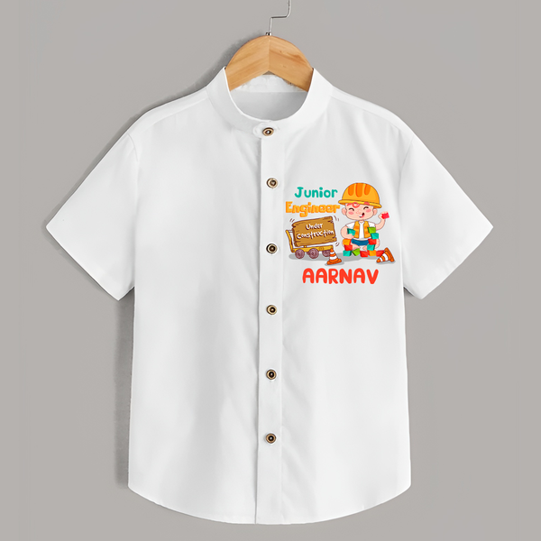 Future Engineer Shirt | Soft Cotton Custom Name Shirt - WHITE - 0 - 6 Months Old (Chest 23")