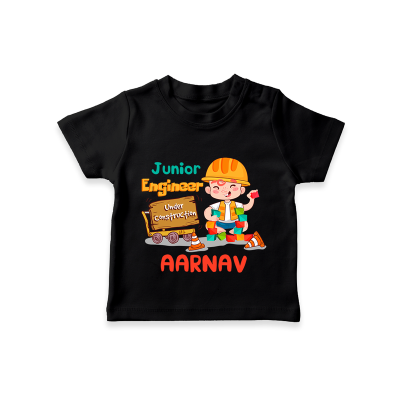 Future Engineer T-Shirt | Soft Cotton Custom Name T-Shirt - BLACK - 0-5 Months Old (Chest 17")
