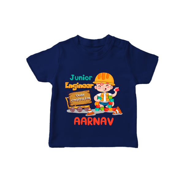 Future Engineer T-Shirt | Soft Cotton Custom Name T-Shirt - NAVY BLUE - 0-5 Months Old (Chest 17")