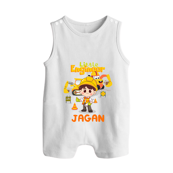 Future Engineer Romper Suit | Custom Printed Name Romper Suit - WHITE - 0 - 5 Months Old (Chest 18")