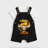 Future Engineer Dungaree Set | Custom Printed Name Dungaree Set - BLACK - 0 - 5 Months Old (Chest 18")