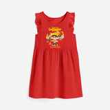 Little Engineer Frock - RED - 0 - 6 Months Old (Chest 18")