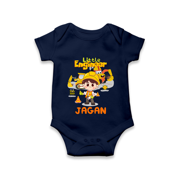 Future Engineer Romper / Onesie | Custom Printed Name Romper / Onesie - NAVY BLUE - New Born (Chest 14")