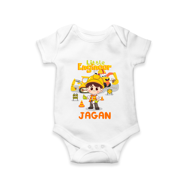 Future Engineer Romper / Onesie | Custom Printed Name Romper / Onesie - WHITE - New Born (Chest 14")