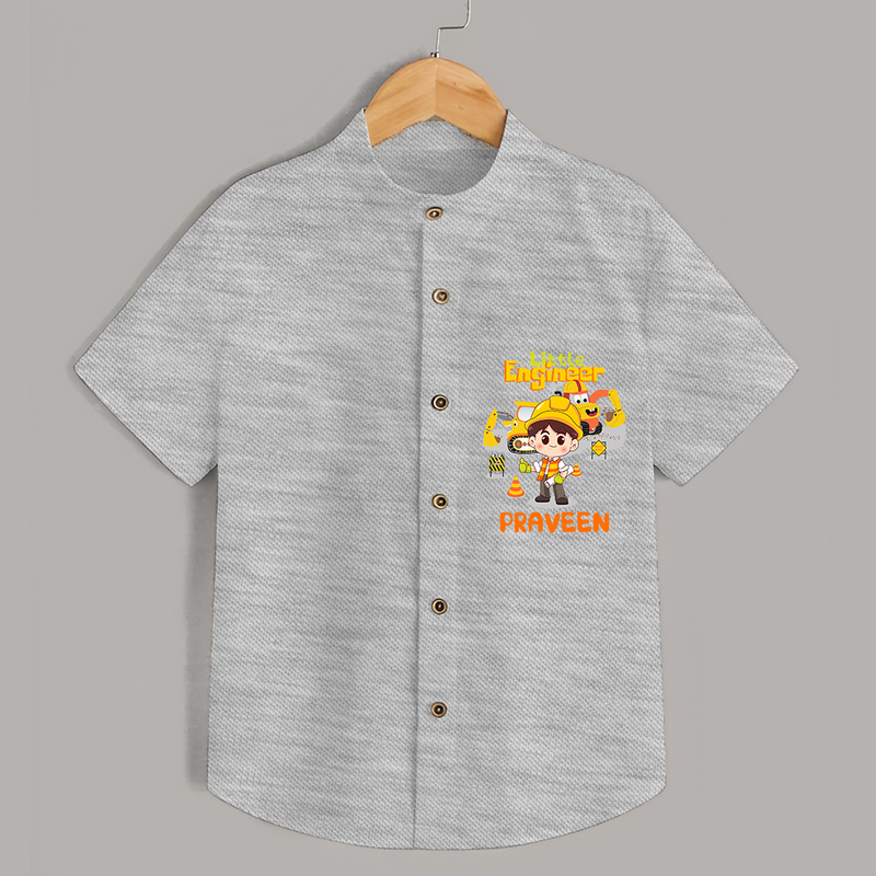 Little Engineer Shirt - GREY MELANGE - 0 - 6 Months Old (Chest 21")