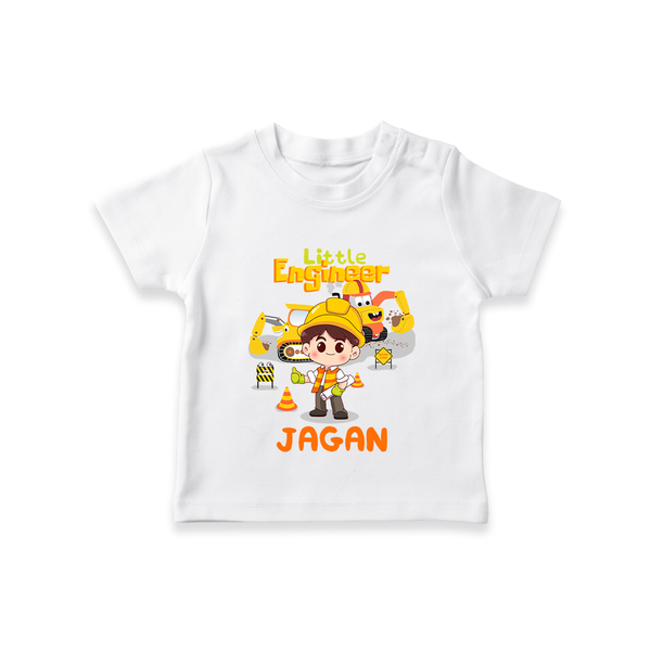 Future Engineer T-Shirt | Custom Printed Name T-Shirt - WHITE - 0-5 Months Old (Chest 17")