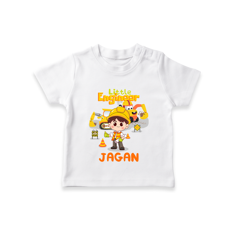 Future Engineer T-Shirt | Custom Printed Name T-Shirt - WHITE - 0-5 Months Old (Chest 17")
