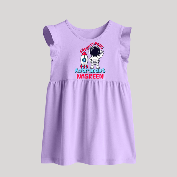 Future Astronaut Baby Frock | Personalized Baby Frock for Babies - LILAC - 0 - 3 Months Old (Chest 17")