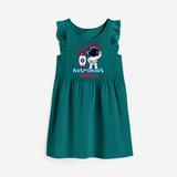 Adventurous Astronaut Dreamer Frock - MYRTLE GREEN - 0 - 6 Months Old (Chest 18")