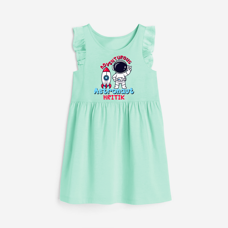 Adventurous Astronaut Dreamer Frock - TEAL GREEN - 0 - 6 Months Old (Chest 18")