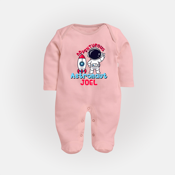 Future Astronaut Sleep Suit | Personalized Sleep Suit for Babies - BABY PINK - New Born (Chest 7.5")