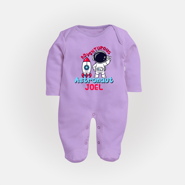 Future Astronaut Sleep Suit | Personalized Sleep Suit for Babies - LILAC - New Born (Chest 7.5")