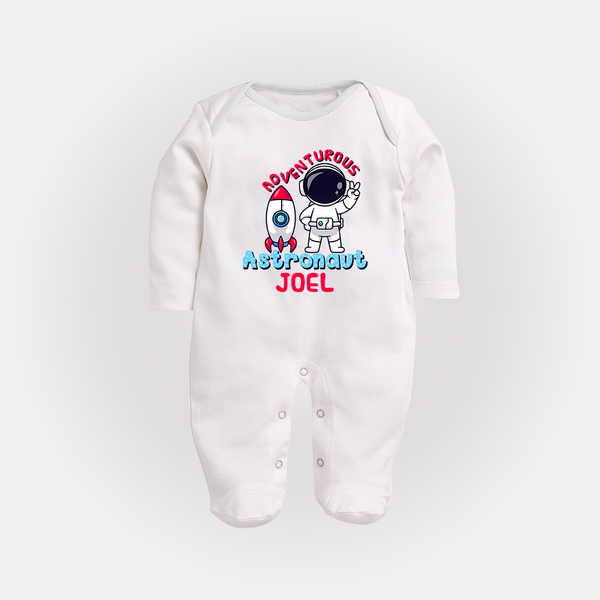 Future Astronaut Sleep Suit | Personalized Sleep Suit for Babies - WHITE - New Born (Chest 7.5")