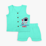 Adventurous Astronaut Dreamer Jabla - AQUA GREEN - 0 - 3 Months Old (Chest 9.8")