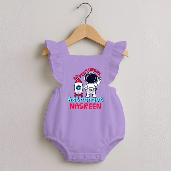 Future Astronaut Romper Frock | Personalized Romper Frock for Babies - LILAC - 0 - 3 Months Old (Chest 19")